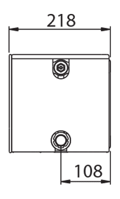 Planfront radiator - en side - 20 cm høy - fire panel