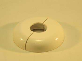Enkel rosett, 19 mm hull, hvit