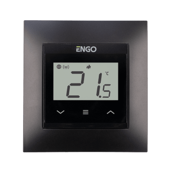 Engo E55 WI-FI Termostat 230v Sort for veggboks,55x55 Ramme
