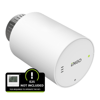 Engo Zigbee Radiator aktuator, M30x1,5, batteri, hvit.Netto pris
