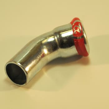 Albue 45 grader, 1 muffe galv, press