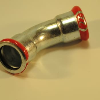 Bend 45 grader, 2 muffer -galv, press