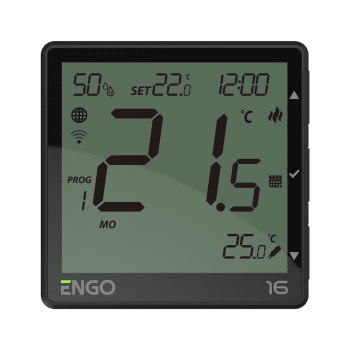 Engo.EONE-16B Wi-Fi Smart Thermostat with 16A relay, 230V, hvit