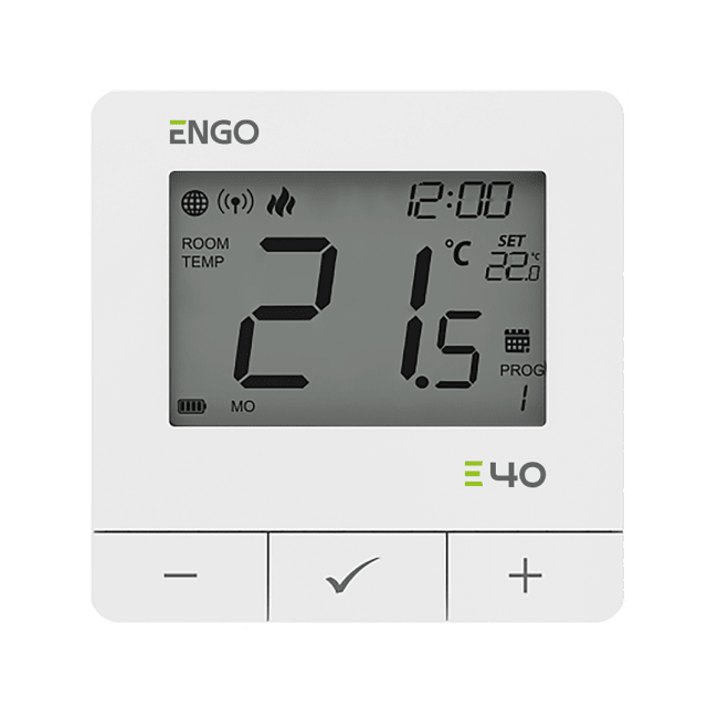 Engo ZigBee Smart Termostat E40, batteri, hvit,Netto pris