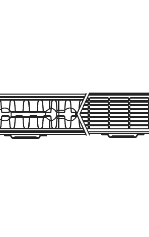 Planfront radiator 60 cm høy - to panels