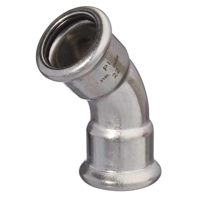 Syrefast albue, 45 grader - 2 muffer