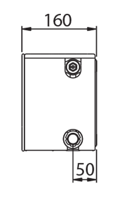 Planfront radiator - to sider - 20 cm høy - tre panel