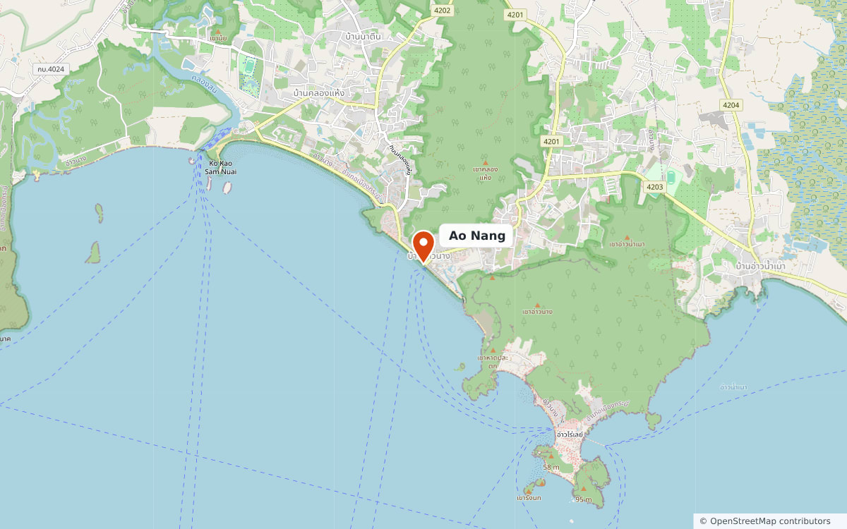 Veetrips Map: Ao Nang Beach, Krabi, Thailand