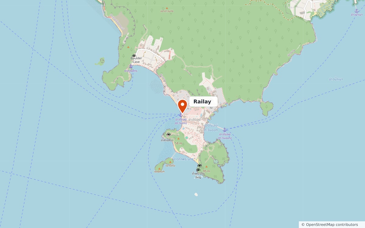 Veetrips Map: Railay Beach, Krabi, Thailand