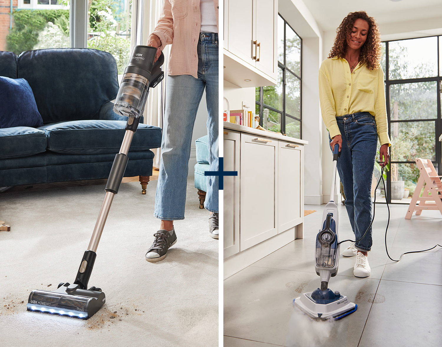 VAX HomePro Plus Cordless Vacuum Cleaner and Steam Fresh Total Home Bundle