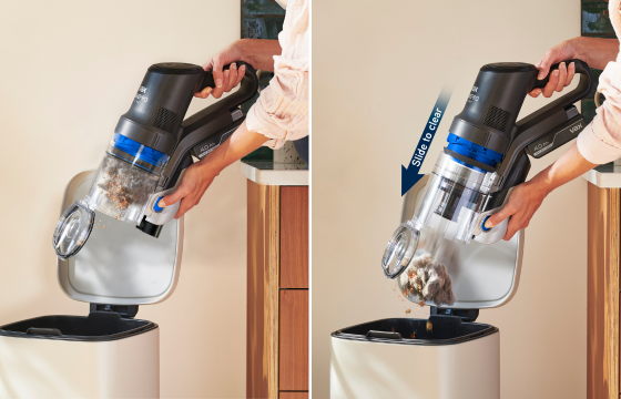 Ultra hygienic, easy bin emptying