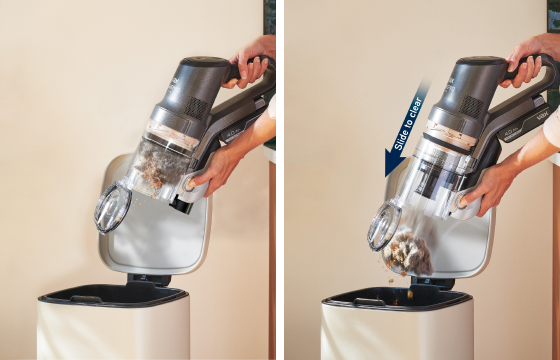 Ultra hygienic, easy bin emptying