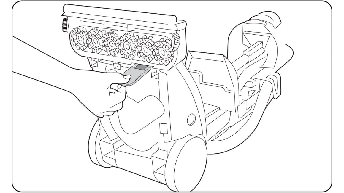 Remove brush filter screen