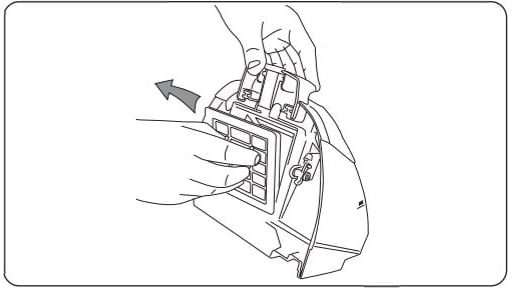 Pull to remove filter