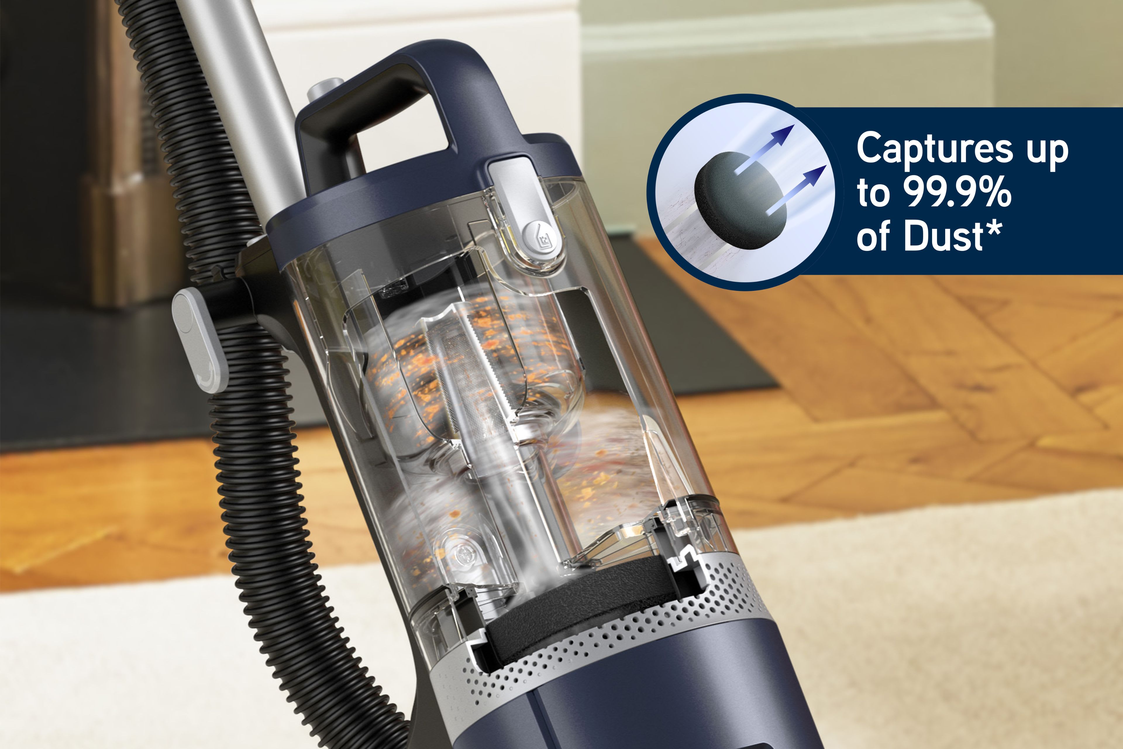 VAX LiftOut Corded Vacuum 99.9% filtration down to 0.3 microns