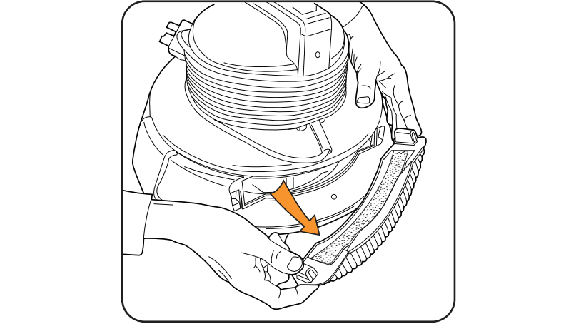 Remove filter cover