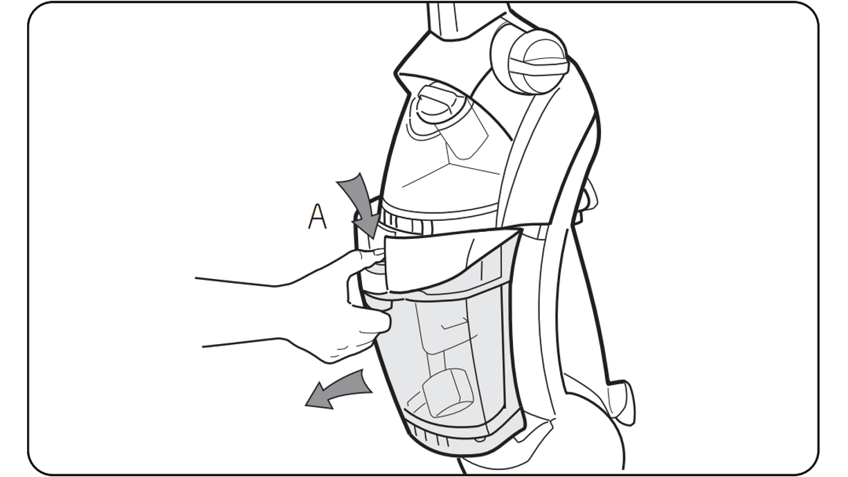Remove dirt bin