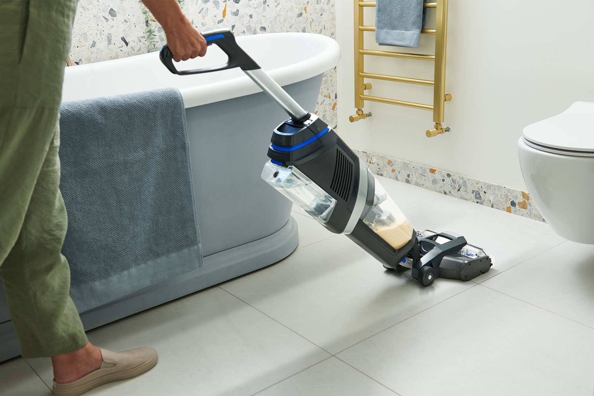 AA - HomePro Web Updates/AAA - New PDP Gallery Content/HardFloor Cleaners/Glide 2/VAX_Glide_2_-_Cleaning_Bathroom_with_Antibacterial_Solution