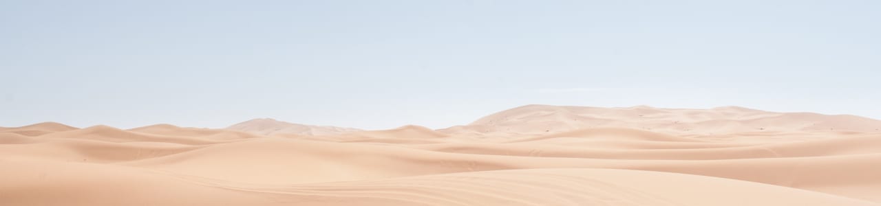 A desert with dunes