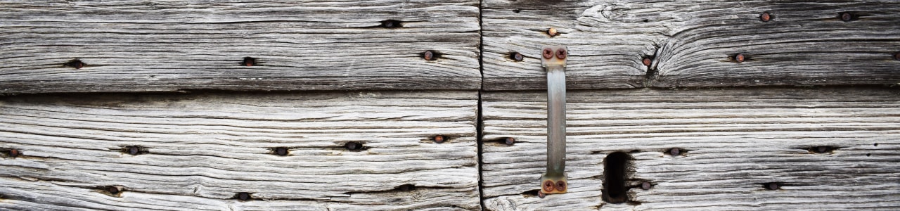 A handle on an old barn door