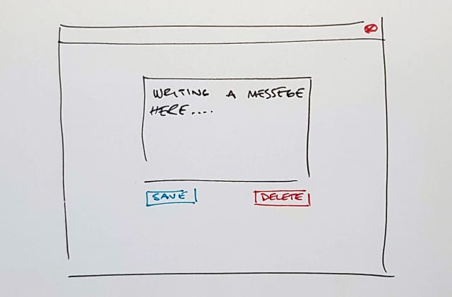 sketch of the GUI we used to test