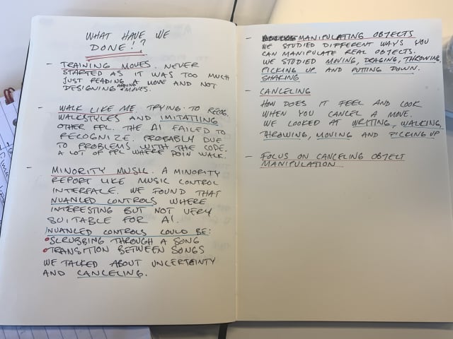 Notes on what we have done so far