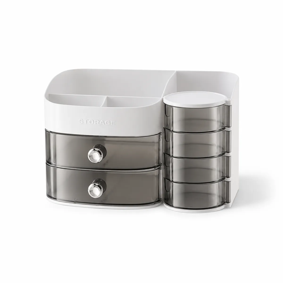 Multi-Drawer Cosmetic and Jewelry Organizer - Modern Desktop Makeup and Accessory Storage Box
