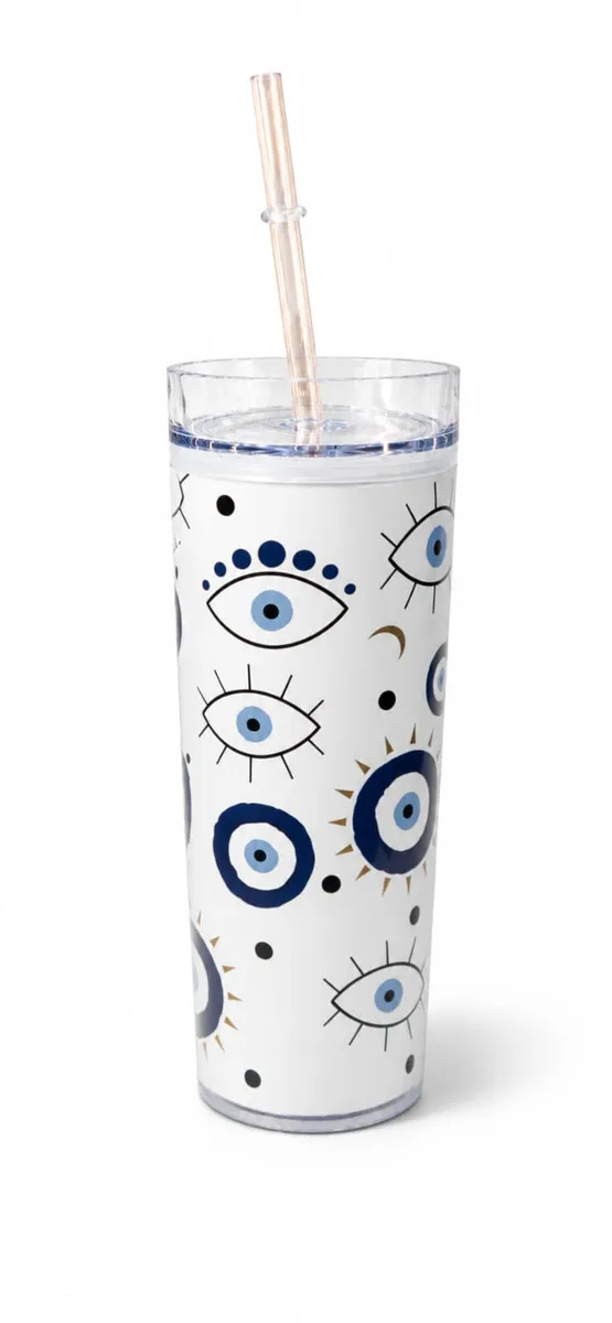 Shimmer Acrylic Tumbler with Lid & Straw (400ml)