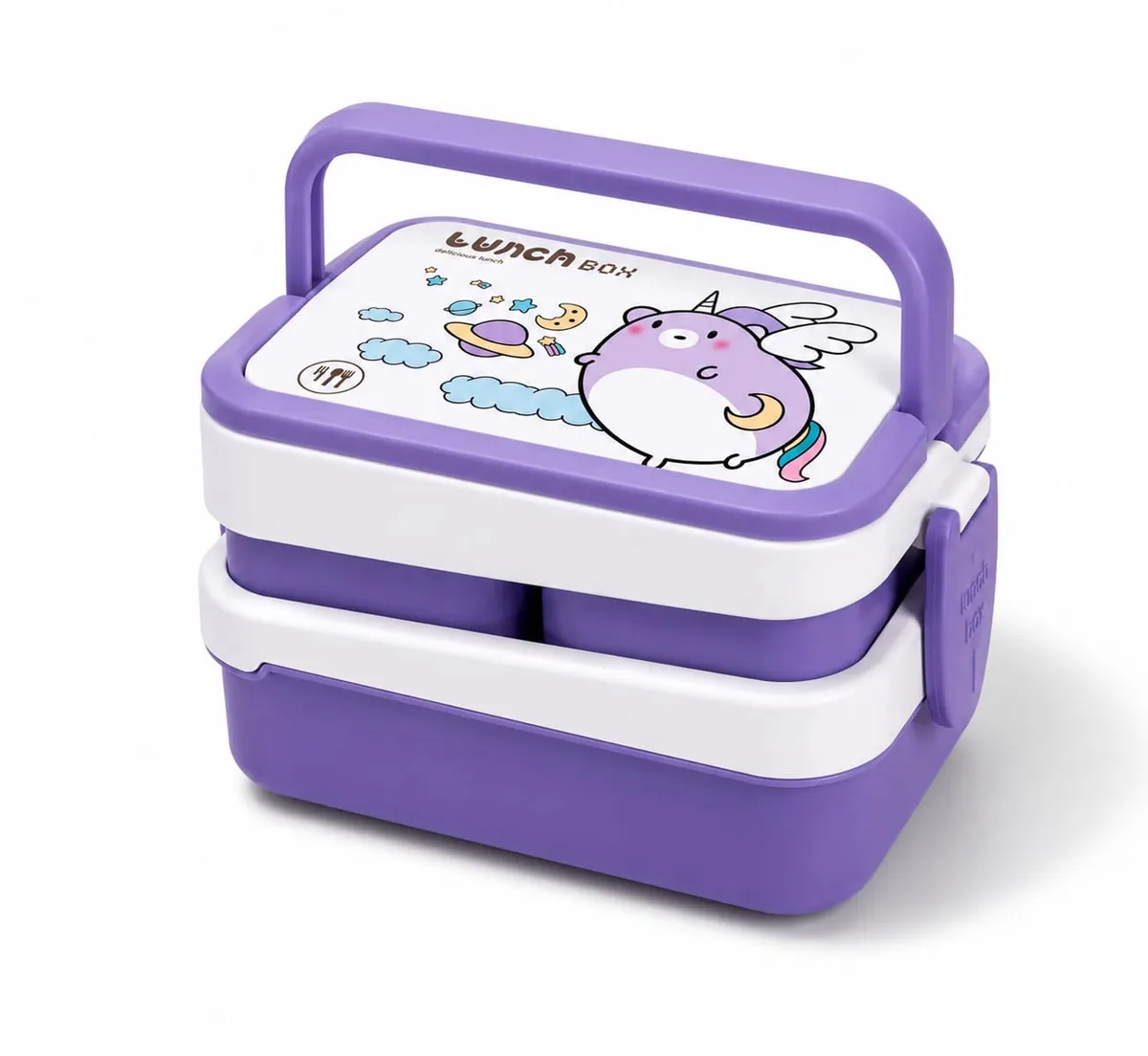 Large 2-Tier Compartment Lunch Box with Inner Tubs & Cutlery – 1500ml