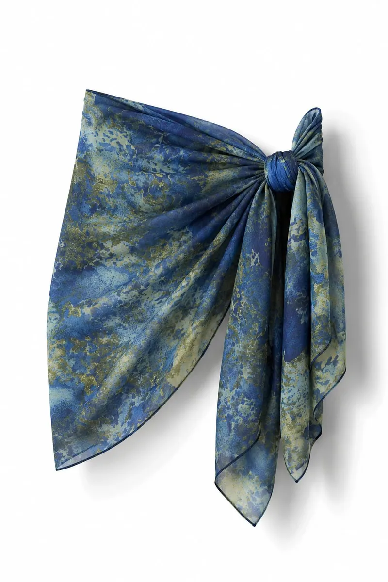 Women's Luxury Marble Cash Shawl with Modern Marble Pattern Design