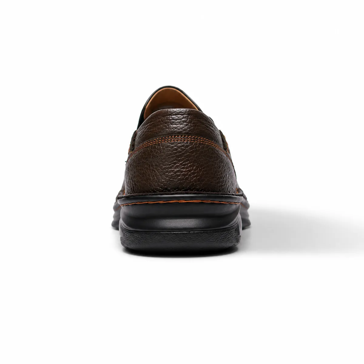 Men's Brown Genuine Leather Loafer – Comfortable Casual Slip-On Shoes