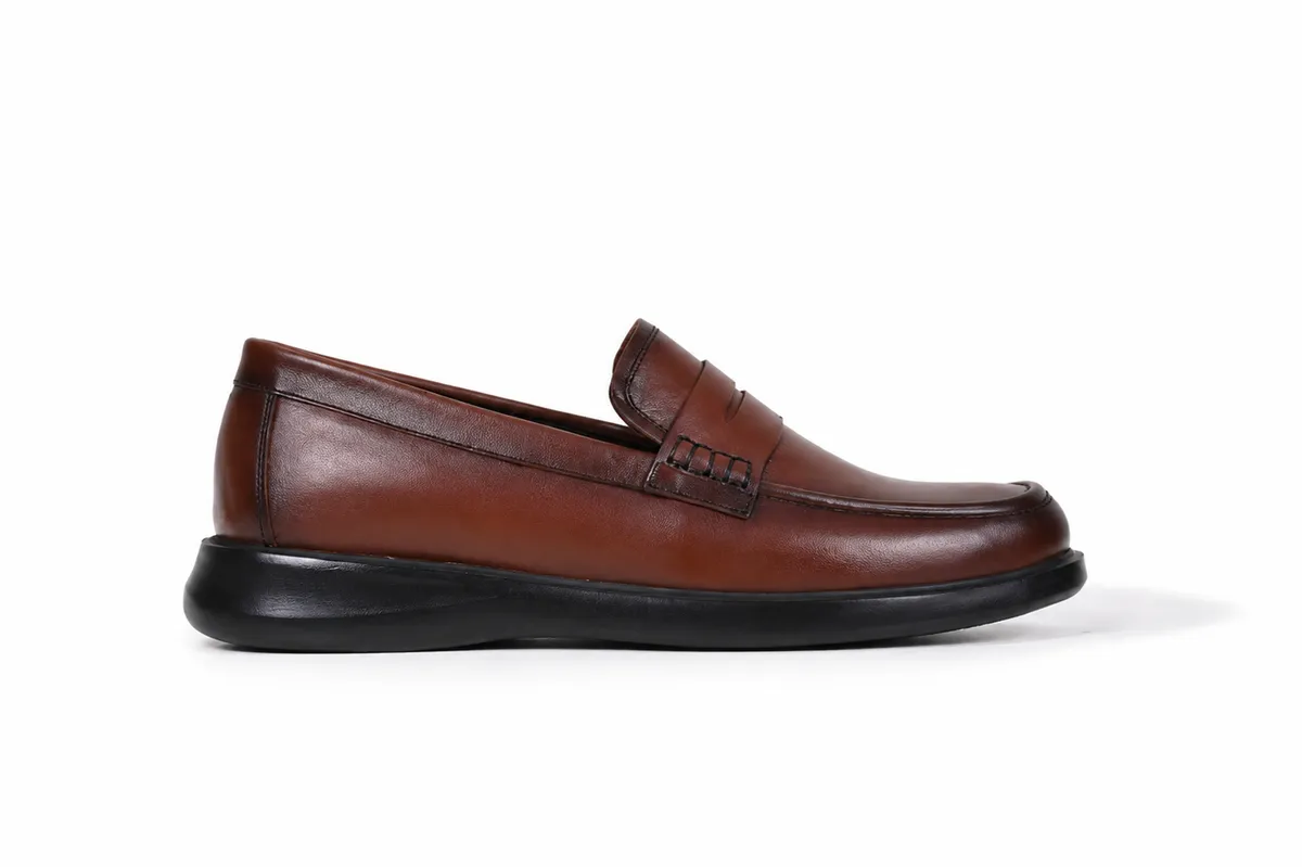 Men’s Brown Genuine Leather Classic Shoes – Premium Formal Footwear for Work & Events