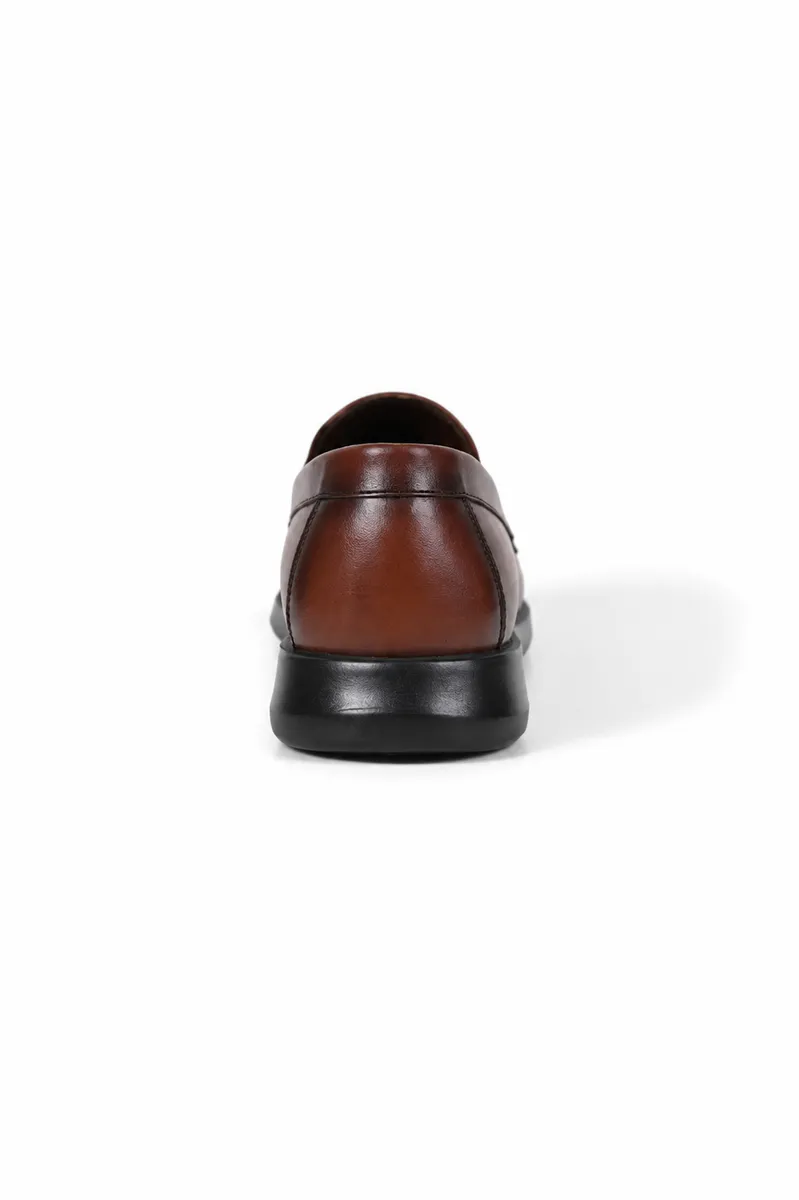 Men’s Brown Genuine Leather Classic Shoes – Premium Formal Footwear for Work & Events