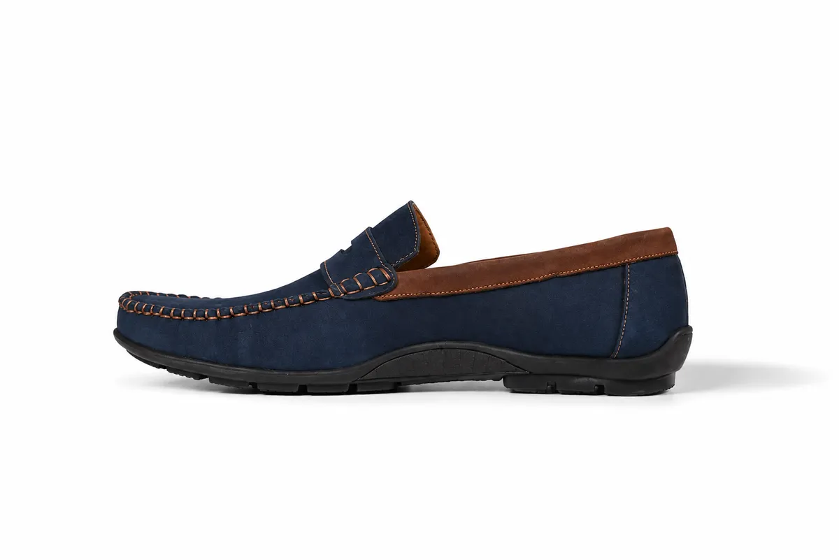 Men’s Navy Suede Casual Shoes – Elegant & Comfortable Modern Design