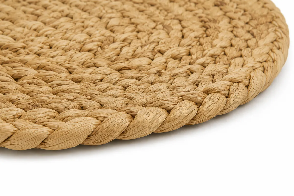 Handcrafted Natural Jute Oval Rug – Eco-Friendly Home Accent