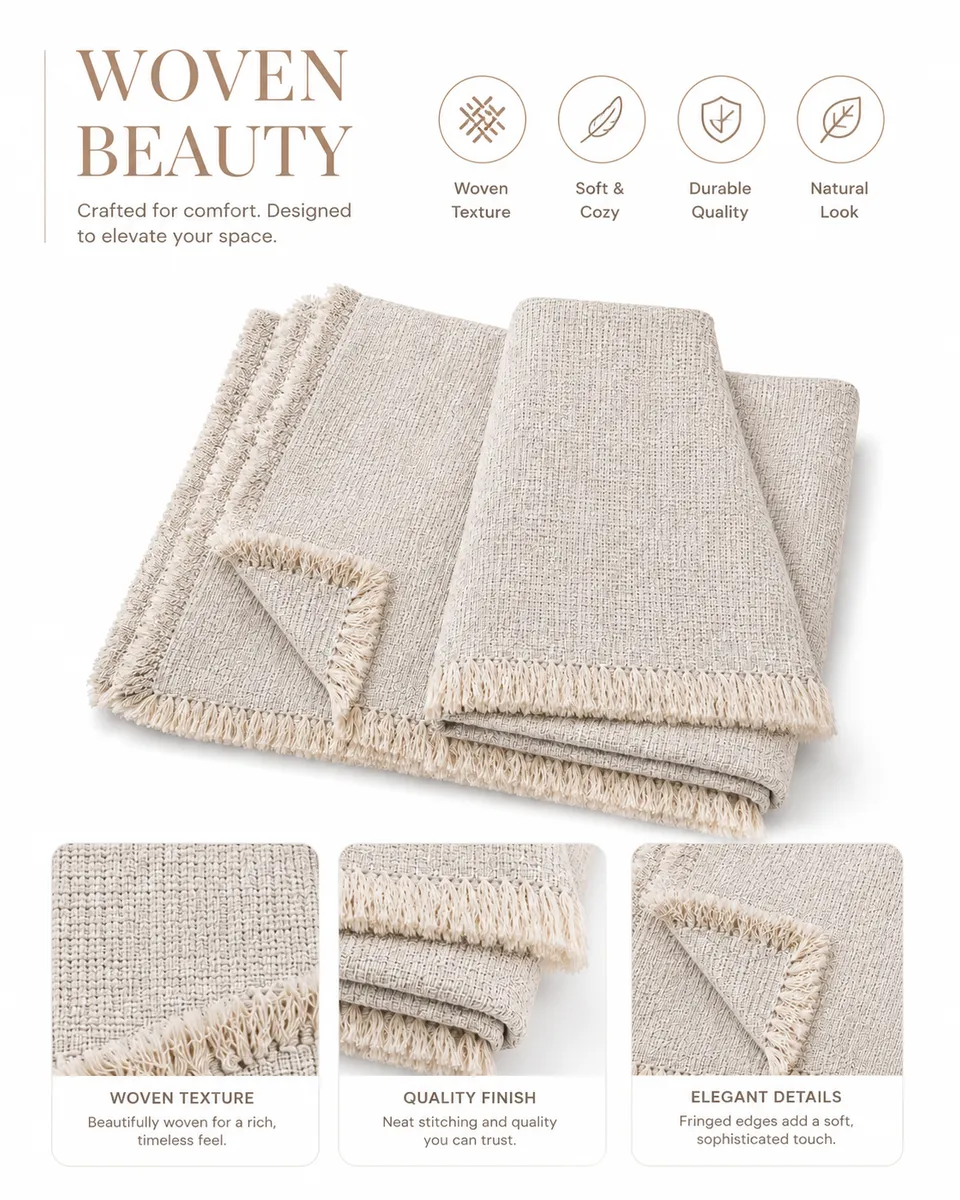 100% Natural Wool Handwoven Blanket – Premium Warmth & Authentic Comfort