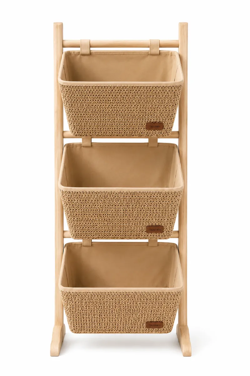 3-Tier Rolling Storage Trolley with Wheels – Multi-Purpose Utility Organizer Cart