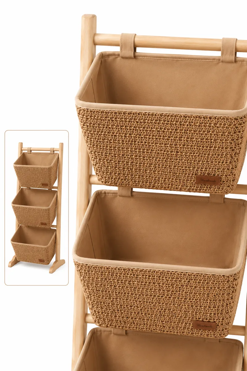 3-Tier Rolling Storage Trolley with Wheels – Multi-Purpose Utility Organizer Cart