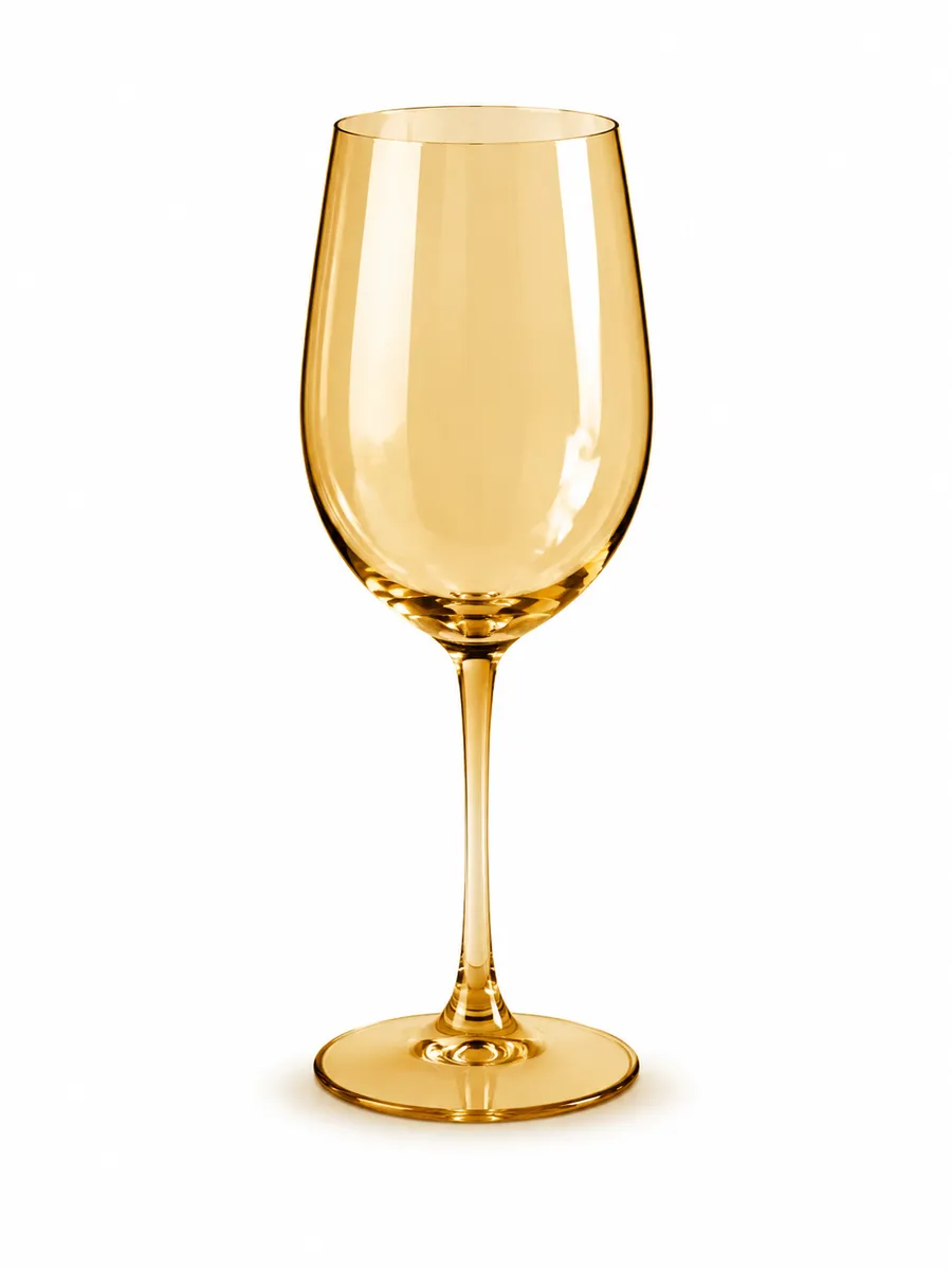 6-Piece Honey Glass Cup Set 455ml – Amber Tinted Large Drinkware & Beverage Glasses