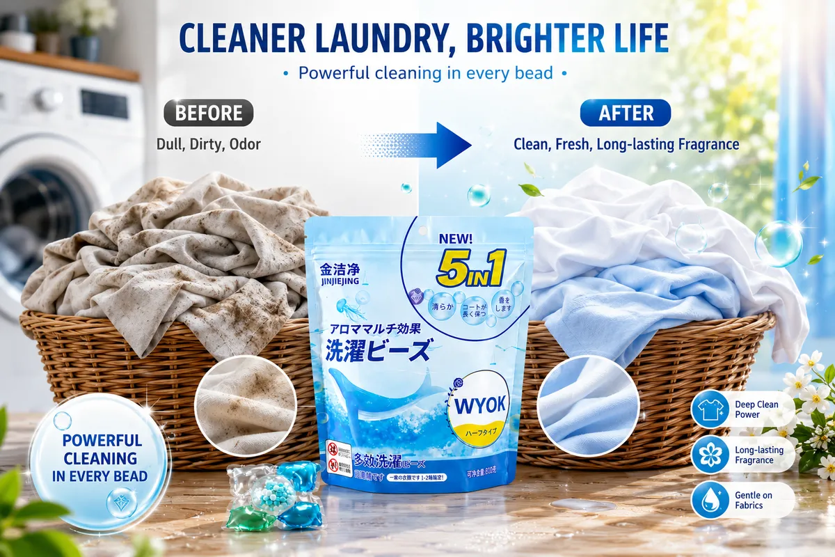 5-in-1 Laundry Detergent Pods (5 Pods) – Concentrated Pods for White & Black Clothes