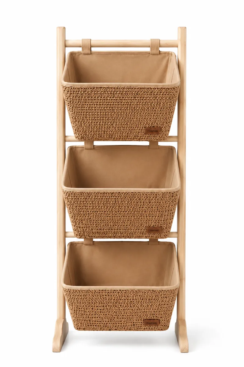 3-Tier Rattan Storage Organizer – Moisture-Resistant Multi-Purpose Drawer Unit