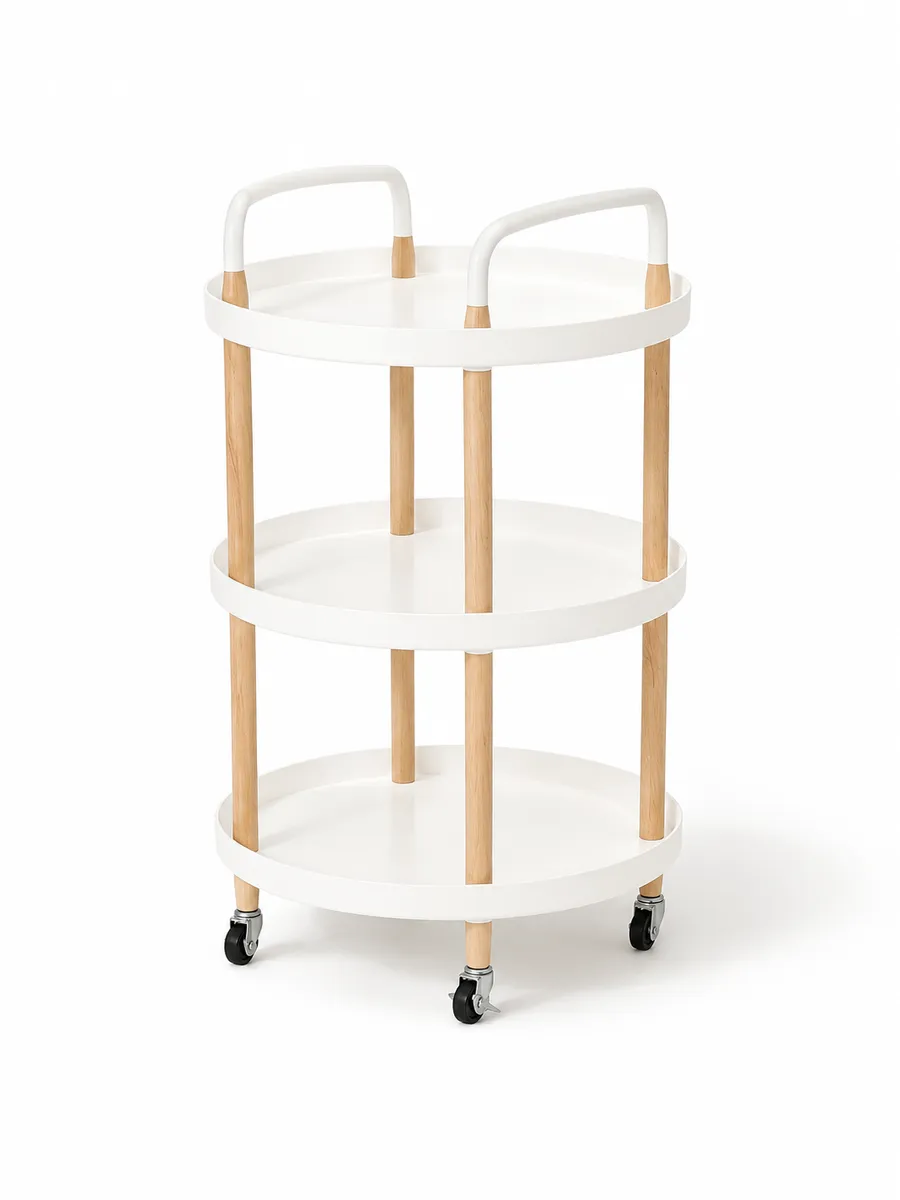 3-Tier Rolling Storage Trolley with Wheels – Multi-Purpose Utility Organizer Cart