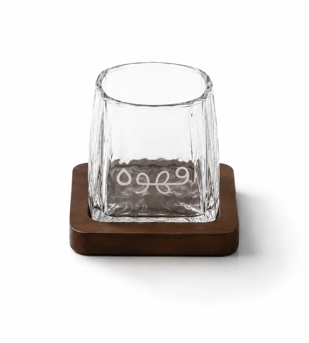 6-Piece Glass Coffee Cup & Wooden Saucer Set – Modern Hospitality Drinkware