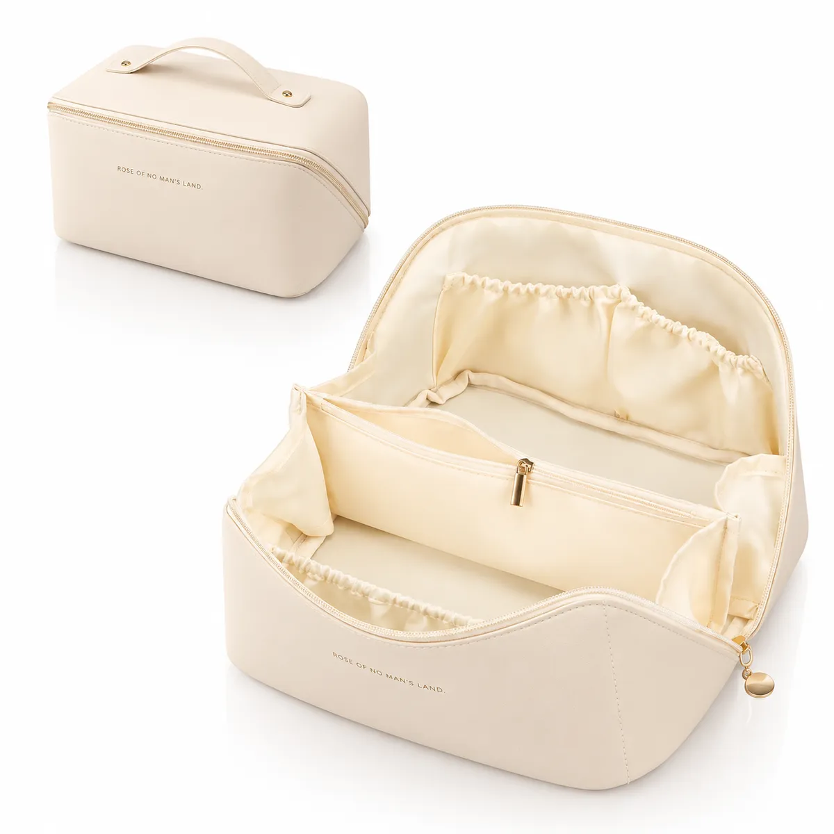 Elegant Makeup & Toiletry Organizer Bag with Compartments for Travel