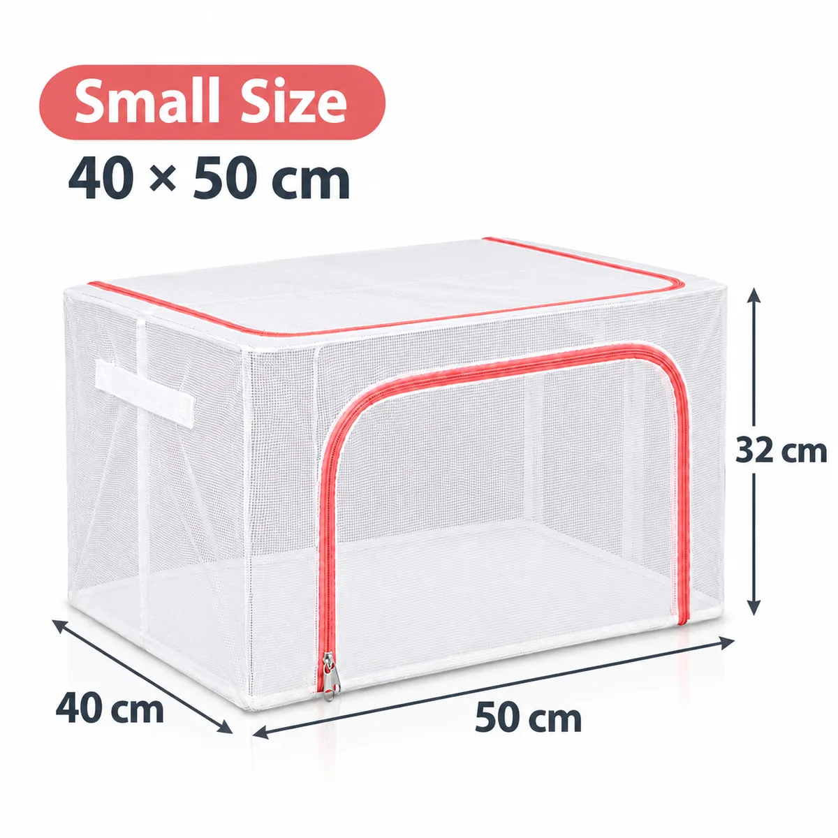Metal-Frame Storage Box for Blankets & Clothes