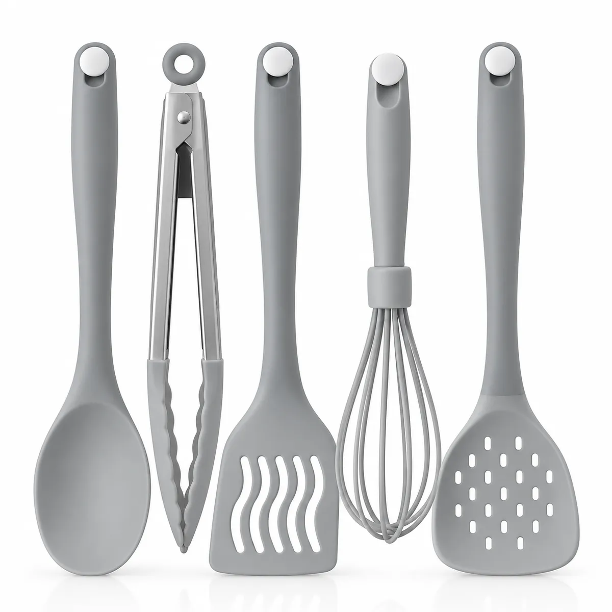 5-Piece Heat-Resistant Silicone Kitchen Utensil Set – Non-Scratch Cooking Tools