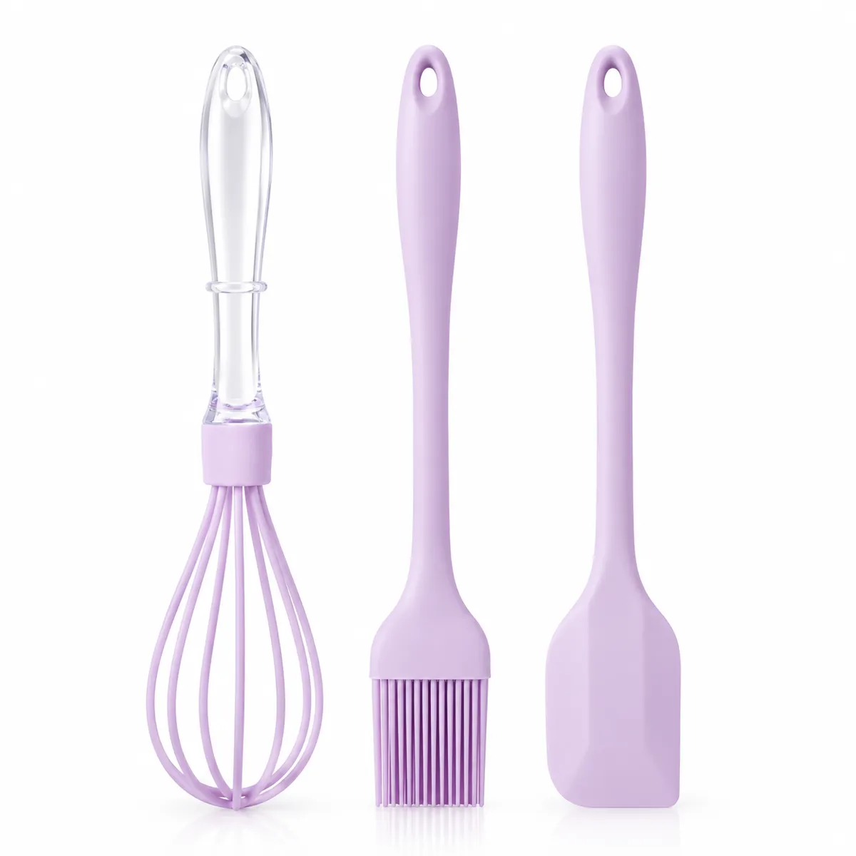 3-Piece Heat-Resistant Silicone Kitchen Utensil Set – Non-Scratch Essential Cooking Tools