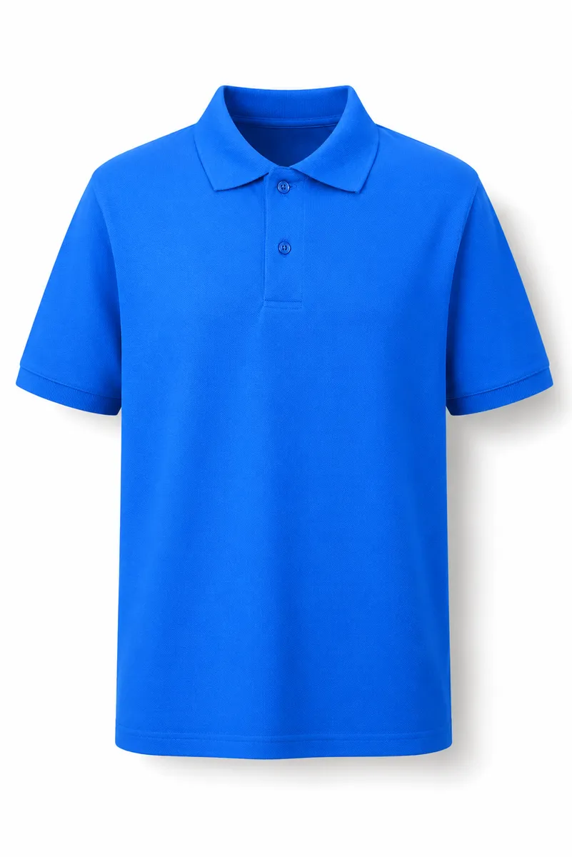 Men’s Classic Solid Cotton Polo Shirt – Short Sleeve Collared Shirt