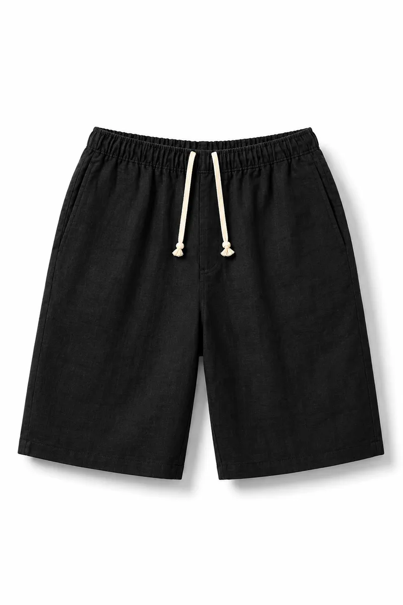 Men’s Casual Elastic Waist Shorts with Side Pockets – Comfortable Summer Shorts