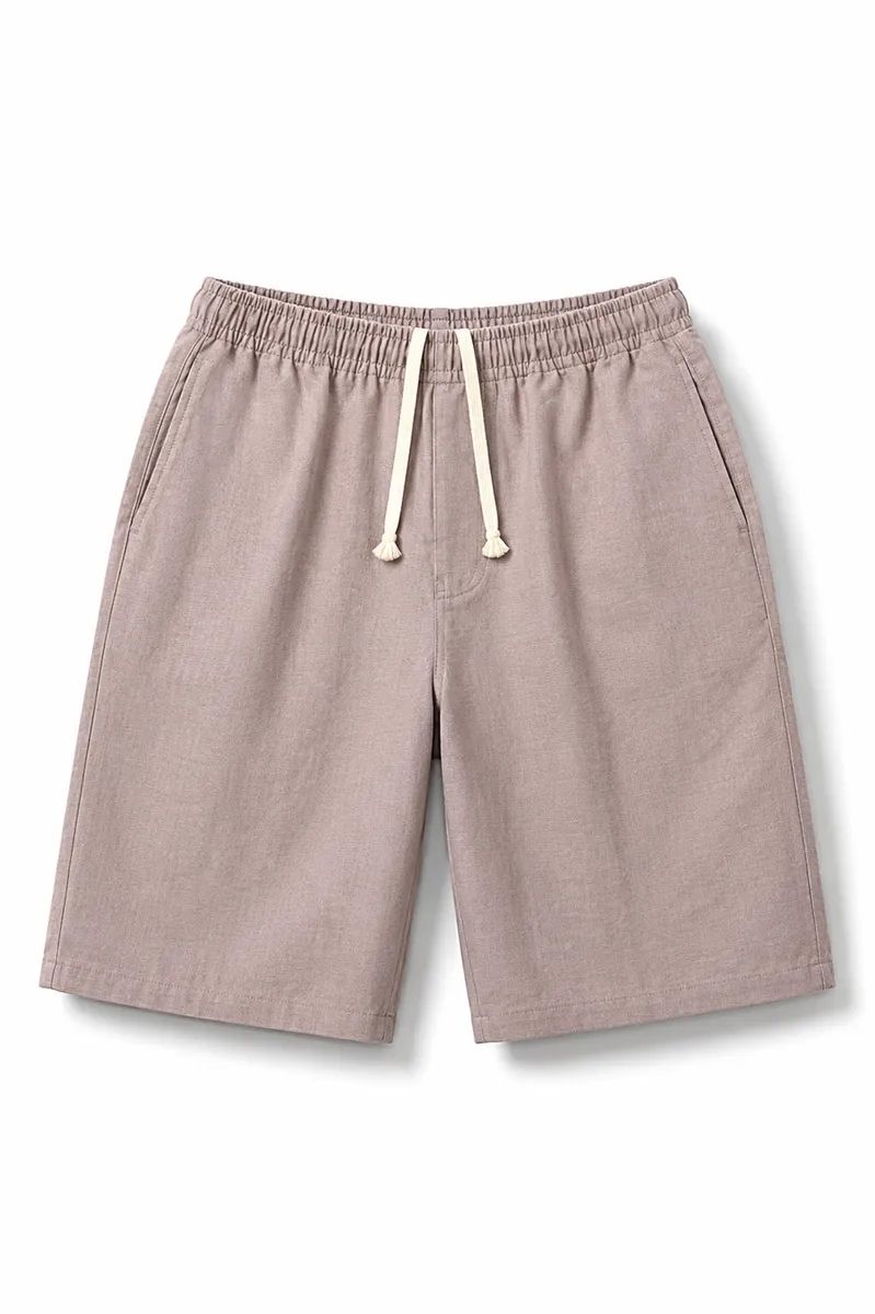 Men’s Casual Elastic Waist Shorts with Side Pockets – Comfortable Summer Shorts